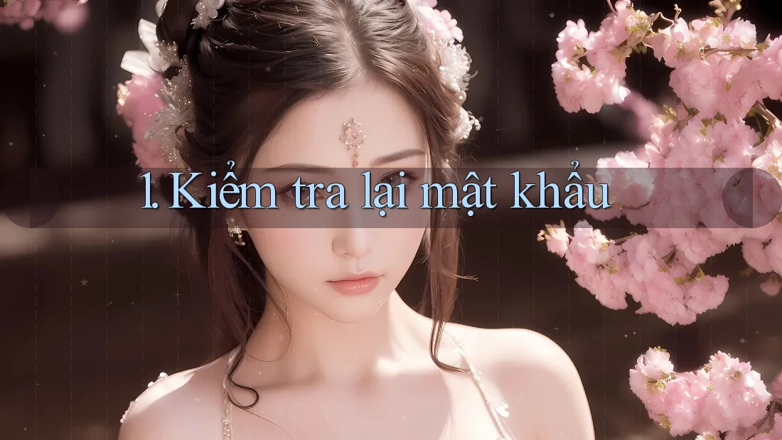 1. Kiểm tra lại mật khẩu 1. Kiểm tra lại mật khẩu