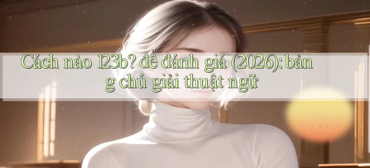 Cách nào 123b để đánh giá (2026) bảng chú giải thuật ngữ